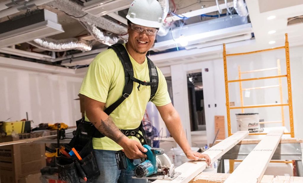 Engelberth construction worker smiling